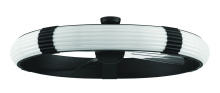 Craftmade CPN57FB4 - Cipriani 57" 4-Blade Ceiling Fan in Flat Black w/ Clear Acrylic Blades; Integrated Light Kit